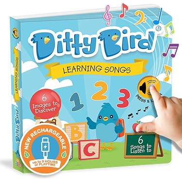 Livre Musical 10 Chansons Interactive Music Book, Musical Learning Book, 10 Nursery Livre Bébé Apprentissage Anglais