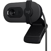 Logitech Brio 100 Full HD 1080P Webcam for Meetings and Streaming, Auto-Light Balance, Built-in Mic, Privacy Shutter, USB-A, for Microsoft Teams, Google Meet, Zoom and More- Graphite