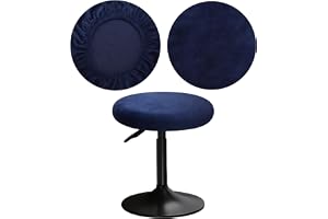 YINGAYOU 30-40 cm pall sammet runt överdrag, mycket mjukt, elastiskt och lätt att installera, rynkbeständigt, tvättbart, dammtätt, lämpligt för runda och fyrkantiga pallar (1