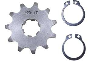 Trkimal Motorcycle Front Sprocket for 50cc 70cc 90cc 110cc 125cc Dirt Pit Bike Mini Bike TaoTao Roketa Coolster Sunl Lifan Loncin ATV Quad 4 Wheeler Moped (17MM, 420-11T)