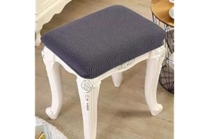 FIBITA Stretch Hocker Stuhlbezug Runder/Quadratisch Sitzhocker Bezug Luxuriöser Hocker Protector Bezug Waschbarer Drehbarer Stuhlbezug Für Stuhlkissen Stuhlschutz Haushalt Zubehör ( Color : #3 , Size : 30x40
