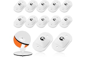 FAVSON 12PCS Self Adhesive Castor Wheels, Stainless Steel 360 Degree Free Rotation Appliance Rollers, Small Wheels Swivel Casters Wheels for Small Furniture Trash Can Box
