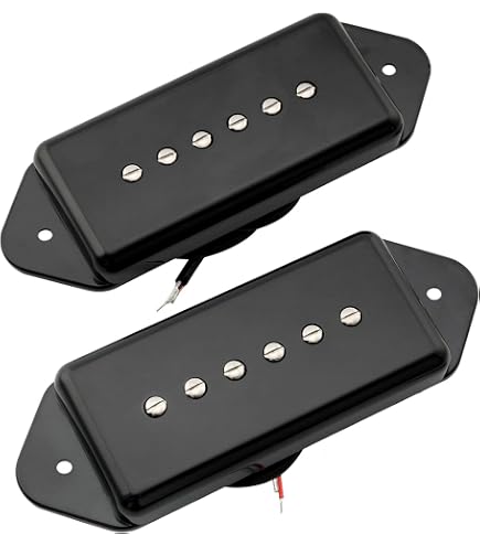 Set Pickup Musiclily Pro P90 Soapbar Single Coil Alnico 5 Per Chitarra Elettrica, Manico E Ponte, Nero