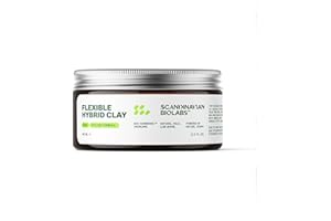 Scandinavian Biolabs Argile hybride flexible 90 ml | Tenue moyenne, finition naturelle | Alternative à base de plantes pour un coiffage quotidien avec un lavage facile