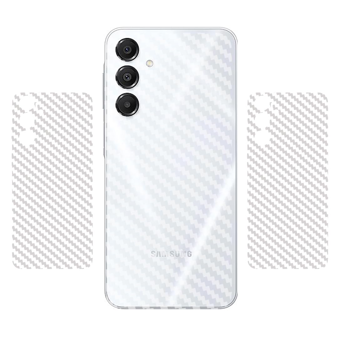 HANUTRIX™ (Pack of 2) Back Lamination Skin Compatible for Samsung Galaxy A16 5G || 3D Carbon Fiber Ultra-Thin Protective Film (Transparent) with Easy Installation KIT
