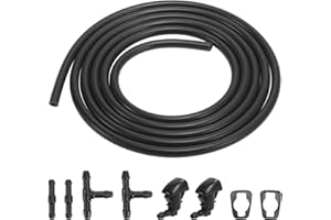 X AUTOHAUX 7 pièces Buses de lave-glace avant pour Grand Cherokee pour Saturn Tuyau de lave-glace de 2 mètres avec 2 pièces Connecteurs Remplacement 55079049AA