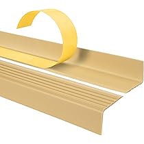 Profilo Per Bordi Scale In PVC - Autoadesivo, Antiscivolo, Grigio Scuro, 80 Cm