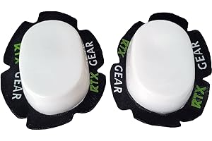 RTX Leathers Universal Durable Motorcycle Knee Sliders Motorbike Knee Slider Pucks - Hook and Loop Backed for Racing/Trackday Training/Road Motorbike Riding. (White)