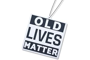 TURTLE STRAWS Old Lives Matter, Oldi or Bald Lives Matter Air Freshener |Fantastic Car Present - Funny Gift - Fun Gag Joke Birthday Funny Prank Christmas Stocking Filler (Old Lives Matter, Glace Noir)