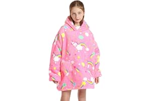 UUAISSO Felpa con Cappuccio per Ragazze Indossabile Felpa Oversize per Bambini con Tasca Abbigliamento Invernale