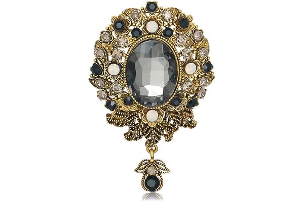 Broche Vintage En Forme De Goutte En Diamant Pour Femmes Filles Hommes Cristaux Élégants Broches Épingles Écharpes Boutonnières Corsage Pour Vêtements Robes Chapeaux Sacs
