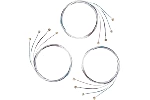 NICECRAFT Lot de 12 cordes de violon 4/4, noyau classique universel en acier avec extrémité sphérique nickelée (G-D-A-E)