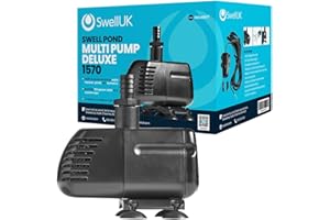 SWELL UK Swell Multi Pump Deluxe 1570 LPH | Water Features, Ponds and Fountains | 10m Power Cable | Energy-Efficient | 3 Year Guarantee