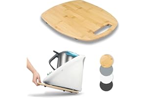 ‎CBJEHIFEY Sliding Board for Thermomix TM6 TM5, Bamboo Underlay Board Easy Gliding Thermomix Vorwerk Food Processor Accessories
