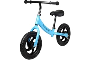 STREAM 12" Balance Bike Carbon Steel Frame No Pedal Walking Balance Bike Training Bicycle for Kids and Toddlers 2- to 6 Years Old