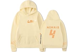 TYI Unisexe Lando Norris Sweat à Capuche Harajuku Cartoon Hip Hop Vêtements De Mode F1 Racing Fans Hommes/Femmes Hoodie (S - 3XL)