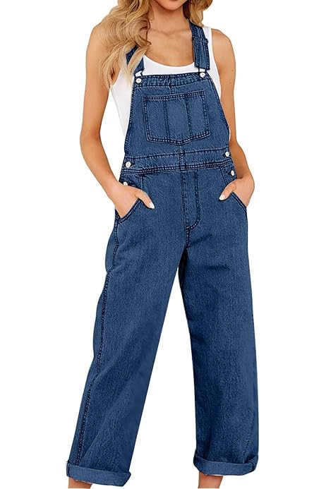 Amazon Pantalones De Pechera Para Mujer Amazon Pantalon Con