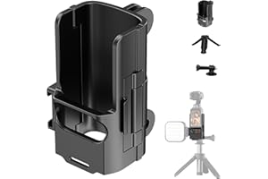 HAFOKO Osmo Pocket 3 Espansione Telaio Adattatore Protettivo Staffa + Osmo Pocket 3 Treppiedi + Azione Adattatore Compatibile per DJI Osmo Pocket 3 Accessori con 1/4 Freddo Scarpa Azione Telecamera Montare