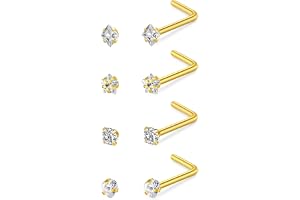 LAURITAMI 20 g nässtift rostfritt stål diamant CZ näsdubbar söt formad liten nässmycke för kvinnor män näsa piercing smycken