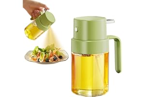 YARRAMATE Pulverizador de aceite para cocinar, botella de spray de aceite de 200 ML para la cocina, rociador de aceite de oliva de grado alimenticio, atomizador portátil para BBQ (Verde)