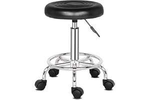 Alightup Tabouret de Bureau Tabouret à roulettes Professionnel Rotation à 360° Chaise a Roulette Salon de Massage Cuisine Bureau Hauteur Réglable pour Clinique Pub Couture Peintre Coiffeuse Piano