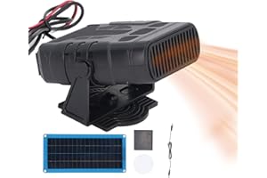 GENERIC Solar Panel Greenhouse Heater Kit - Monocrystalline Solar Panel Heater, 30W Winter Poultry Warmer Coop Heater, Portable Solar Power Kit with Battery Compartment for Outdoor Charges Mobile Phones