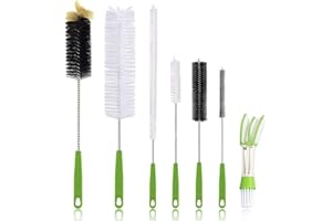 HAOMAOMAO Bottle Brush, Bendable Long Handle Cleaner Brushes for Cleaning Neck Bottles, Baby Bottles, Water Bottles, Tumblers, Flask, Bird Feeder, Vase and Home Kitchen Sink Cleaning Brush