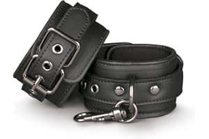 Easytoys Esposas de Cuero Negro - 1 Unidad