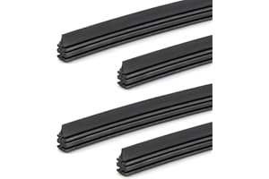 GMENTS 4Pcs 32" Wiper Blade Refills Windscreen Wiper Rubber Strips Universal Car Frameless Replacement Windshield Front Rear Wiper Blades Refills Parts for Most Auto Vehicle Vans Trucks Buses, Gray-black