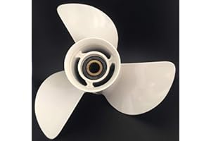 ITACO Boat Motor Hélice de Aluminio 13 1/4x17-K para Yamaha 60HP 70HP 75HP 80HP 85HP 90HP 115HP 130HP Motor fueraborda 6E5-45945-01-00 6E5-45945-01-EL T85-04020000 13.25x17