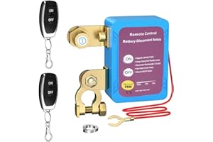XUZIE Wireless Remote Control Car Isolator Switch, 12V 240A Battery Disconnect, Energy-Saving Anti-Theft Isolator with 2 Remotes for Car, RV, ATV, Truck, Camper, Boat