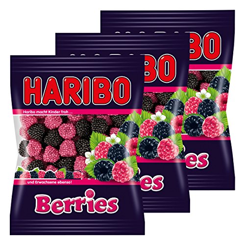 Haribo Berries, 3er Pack, Gummibärchen, Weingummi, Fruchtgummi, Im Beutel, Tüte Haribo Berries, 3er Pack, Gummibärchen, Weingummi, Fruchtgummi, Im Beutel, Tüte