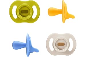 Tommee Tippee Ultra-Light StayPut Pacifier, One-Piece Silicone Design, 6-18m, 4 Pack