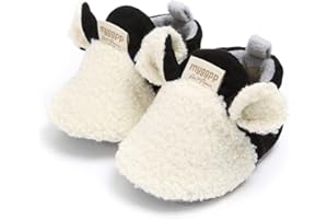 Dazzerake Chaussures Premier Pas pour Bébé Garçon Fille 0-18 Mois Chausson Antidérapant Forme de Mouton Chaussures Bébé Hiver