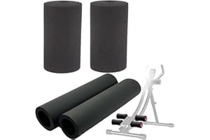 ZYNCUE 2 rodillos de espuma para pies de repuesto con 2 adaptadores de almohadillas de espuma para el gimnasio en casa, máquinas de ejercicio, extensión de piernas, banco de pesas