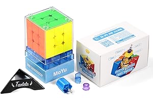 TAOLELE Speed Cube, MOYU Super rs3m 2022 3x3 Cube de Vitesse Maglev Ball Core Version 3x3 Cube Magique Magnétique Professionnel sans Autocollant Lisse Puzzle Cube pour Enfants Adultes Garçons Filles Cadeaux