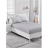 MER-TİM Double Combed Elastic Sheet 160x200 (Light Gray / 160 x 200)