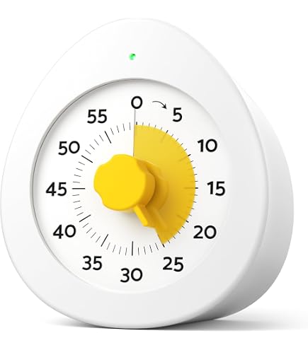 Minuteur De Cuisine 60 Minutes Besshepplo - Affichage Visuel Large, Alarme Réglable, Support Magnétique Et Pliable