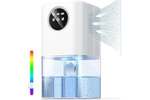 KITMOUS Deumidificatore Casa – 1,8 L piccolo deumidificatore con spegnimento automatico e sbrinamento automatico, deumidificatore per camera da letto, bagno elettrico ultra silenzioso