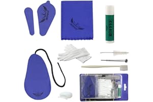 ROFFEE Clarinet Cleaning Kit,Clarinet Care & Maintenance Kit,Cork Grease,Swab,Cleaning Cloth,Thumb Rest,Mouthpiece Brush