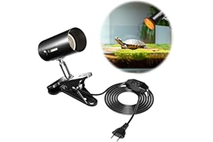 GlowUp E27 Support de Lampe Chauffante Tortue Réglable 100W Lampe Chauffante Terrarium 10.5 cm UVB Lampe Tortue Terrestre pour Lézards, Serpents, Caméléon, Cacatoès (Pas D'ampoules)