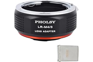 PHOLSY Adattatore di Lente LR-MFT Compatibile con Obiettivo Leica R LR Mount su Micro Four Thirds M4/3 (MFT Micro 4/3) Mount Corpo Fotocamera Compatibile con Olympus Panasonic Lumix