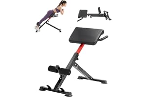 VEVOR Hyperextensionsbänk med romersk stol, justerbar och hopfällbar förlängningsmaskin 113 kg, multifunktionell träningsutru