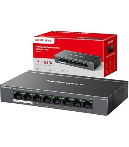 5 Port Gigabit Poe Switch With 4 Port Poe+, 802.3Af-At 78W Built-In