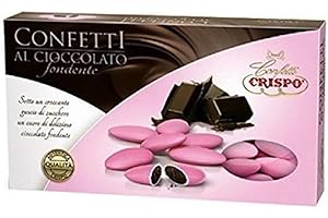 IDEA SHOPPING CENTER CONFETTI CRISPO 1 KG CIOCCOLATO FONDENTE ROSA NASCITA BATTESIMO BOMBONBONIERE