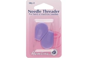 Hemline H234 | Poignée en plastique à la main et machine à coudre Lot de 2 enfile-aiguilles