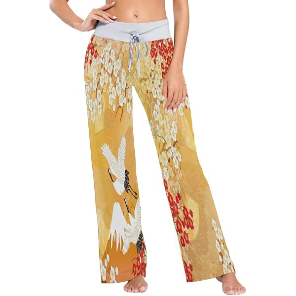 Pantalon De Pyjama Femme Motif Hibou Ou étoile - Polyester élasthanne - Coupe Large Avec Cordon - Confy Et Décontracté - 6
