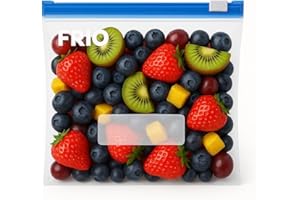 FRIO – 15 Sac Congélation avec Curseur 3L (26,5x26,5 cm), Avec Fond à Soufflet, Réutilisables et Hermétiques avec Curseur, Sachets Plastiques Transparents pour Congélateur et Conservation des Aliments