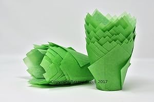 BAKERY DIRECT 200 cajas de panadería directa tulipán verde envueltas para muffins