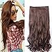 Neverland Beauty 22" Half Full Head One Piece Clip in Wavy Curly Hair Extensions Chestnut Brown Chestnut Brown #2/30 UK Stock